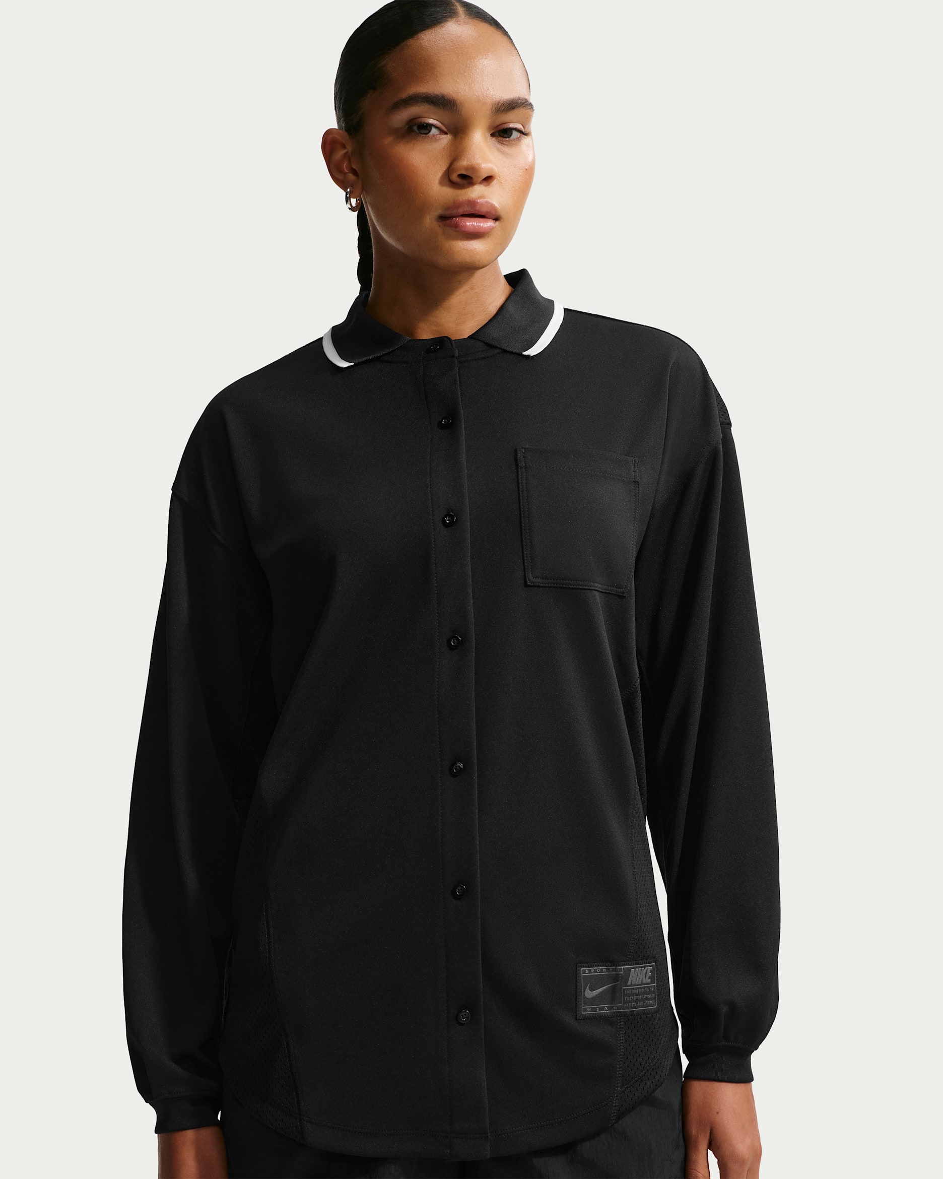 Nike Sportswear Women's Oversized Button-Down Jersey Top. Nike.com